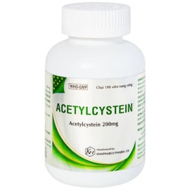Thuốc Acetylcystein 200mg Khapharco tiêu nhầy trong bệnh nhầy nhớt (190 viên)