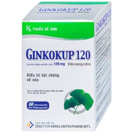 Thuốc Ginkokup 120mg Korea United hỗ trợ điều trị bệnh sa sút trí tuệ (6 vỉ x 10 viên)