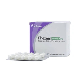 Thuốc Phezam 400mg/25mg Actavis điều trị suy mạch máu não (60 viên)
