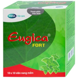 Thuốc Eugica Fort DHG hỗ trợ điều trị ho, đau họng, sổ mũi (10 vỉ x 10 viên)