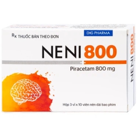 Thuốc Neni 800mg DHG điều trị chứng chóng mặt, nhức đầu, mê sảng nặng (3 vỉ x 10 viên)