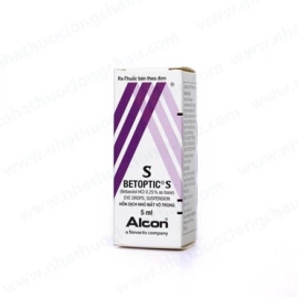 Hỗn dịch nhỏ mắt vô trùng Betoptic S 5ml Alcon hỗ trợ điều trị tăng nhãn áp