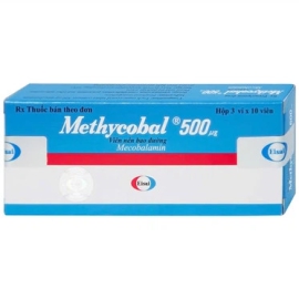 Thuốc Methycobal 500µg Eisai điều trị bệnh lý thần kinh ngoại biên (3 vỉ x 10 viên)