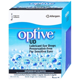 Thuốc nhỏ mắt Optive UD Allergan giảm triệu chứng khô mắt (30 ống x 0.4 ml)