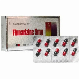 Thuốc Flunarizine 5Mg TV Pharm điều trị dự phòng cơn đau nửa đầu (3 vỉ x 10 viên)