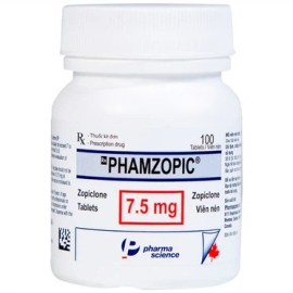 Thuốc Phamzopic 7.5mg Science điều trị rối loạn giấc ngủ (100 viên)