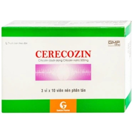 Thuốc Cerecozin 500mg Sao Kim điều trị suy giúp giảm trí nhớ (3 vỉ x 10 viên)