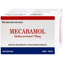 Thuốc Mecabamol 750mg Hà Tây điều trị bệnh lý cơ xương cấp tính (6 vỉ x 10 viên)