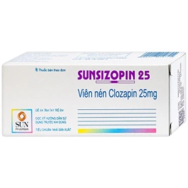 Thuốc Sunsizopin 25mg Sun Pharma điều trị chứng tâm thần phân liệt (5 vỉ x 10 viên)