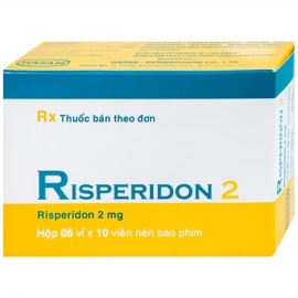 Thuốc Risperidon 2mg Hasan điều trị tâm thần phân liệt (5 vỉ x 10 viên)