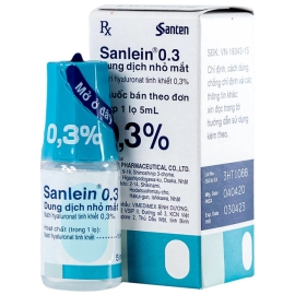Dung dịch nhỏ mắt Sanlein 0,3% Santen điều trị rối loạn biểu mô kết, giác mạc (5ml)