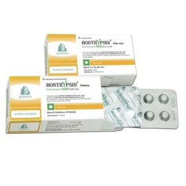 Thuốc Bostrypsin 4200mg Boston hỗ trợ điều trị phù nề sau chấn thương (2 vỉ x 10 viên)