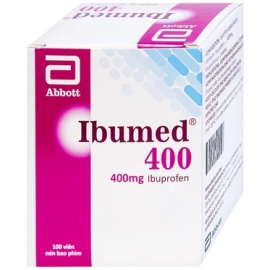 Thuốc Ibumed 400mg Glomed giúp giảm đau, hạ sốt (10 vỉ x 10 viên)