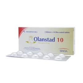 Thuốc Olanstad 10mg Stada điều trị bệnh tâm thần phân liệt (3 vỉ x 10 viên)