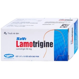 Thuốc Lamotrigine 50mg Savi điều trị động kinh, co giật (3 vỉ x 10 viên)