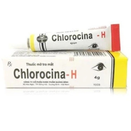 Thuốc mỡ tra mắt Chlorocina-H Quapharco điều trị nhiễm khuẩn mắt (4g)