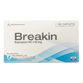Thuốc Breakin 150mg Đạt Vi Phú điều trị rối loạn trầm cảm (3 vỉ x 10 viên)