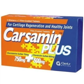 Thuốc Carsamin Plus Getz giảm triệu chứng viêm khớp gối nhẹ và trung bình (14 viên)