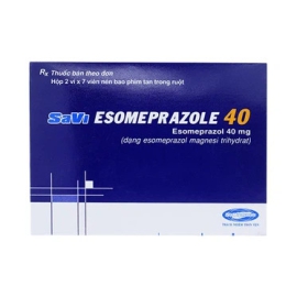 Thuốc Savi Esomeprazol 40mg điều trị viêm loét dạ dày, tá tràng (2 vỉ x 7 viên)