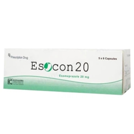 Thuốc Esocon 20mg Biopharm điều trị loét dạ dày do sử dụng thuốc NSAID (5 vỉ x 6 viên)