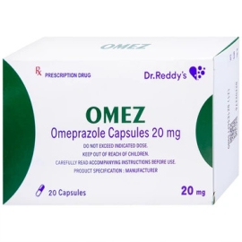 Thuốc Omez 20mg Dr.Reddy điều trị loét dạ dày, tá tràng (2 vỉ x 10 viên)