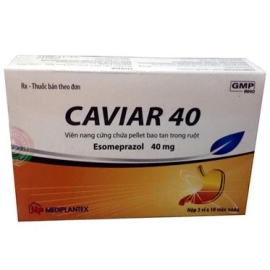 Thuốc Caviar 40mg Mediplantex điều trị bệnh trào ngược dạ dày (3 vỉ x 10 viên)