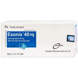 Thuốc Esonix 40mg Incepta điều trị trào ngược thực quản (3 vỉ x 10 viên)