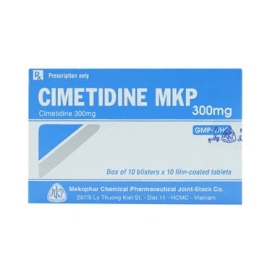 Thuốc Cimetidine MKP 300mg Mekophar điều trị loét dạ dày (10 vỉ x 10 viên)