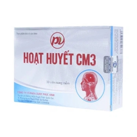 Thuốc Hoạt Huyết CM3 Phúc Vinh điều trị rối loạn tuần hoàn não do xơ vữa mạch máu (30 viên)