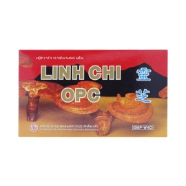Thuốc Linh Chi OPC hỗ trợ điều hòa huyết áp, giảm cholesterol máu (2 vỉ x 10 viên)