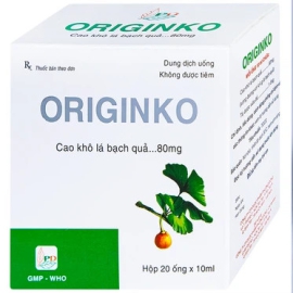 Thuốc Originko 80mg Phương Đông điều trị giảm trí nhớ, thiểu năng tuần hoàn não (20 ống)