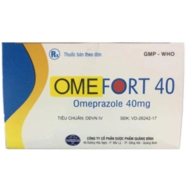 Thuốc Omefort 40mg Quapharco điều trị trào ngược dạ dày, thực quản (100 viên)