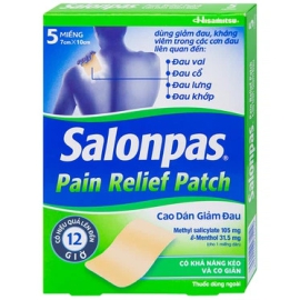 Cao dán Salonpas Pain Relief Patch Hisamitsu giúp giảm đau, kháng viêm (5 miếng)