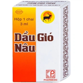 Dầu gió Nâu Pharmedic hỗ trợ điều trị cảm cúm, sổ mũi, nghẹt mũi (3ml)