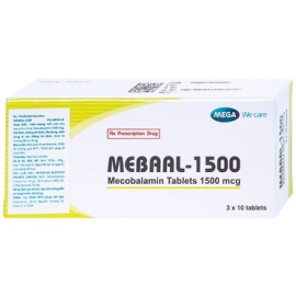 Thuốc Mebaal 1500mcg Windlas Biotech điều trị bệnh lý thần kinh ngoại biên (3 vỉ x 10 viên)