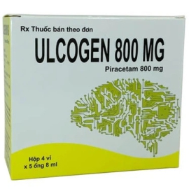 Thuốc Ulcogen 800mg CPC1 điều trị chóng mặt, thiếu máu não (20 ống x 8ml)