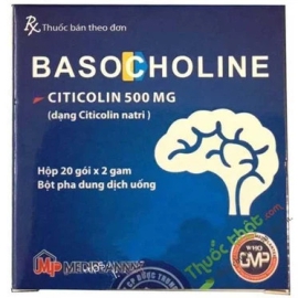Thuốc Basocholine 500mg Mediplantex điều trị các rối loạn trí nhớ (20 gói x 2g)