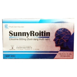 Thuốc Sunny Roitin 500mg Cophavina điều trị rối loạn mạch máu não (3 vỉ x 10 viên)