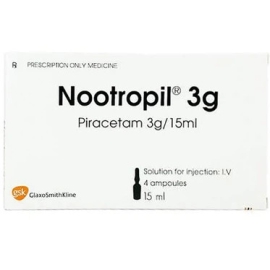 Thuốc Nootropil 3g/15ml Aesica điều trị hội chứng tâm thần (4 ống x 15ml)
