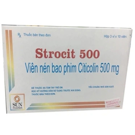 Thuốc Strocit 500mg Sun Pharma điều trị tổn thương mạch máu não (30 viên)