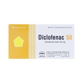 Thuốc Diclofenac 50mg Uphace điều trị dài ngày viêm khớp mạn (100 viên)