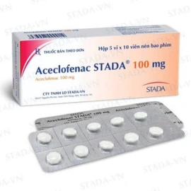 Thuốc Aceclofenac Stada 100mg giảm đau và kháng viêm trong bệnh viêm xương khớp (5 vỉ x 10 viên)