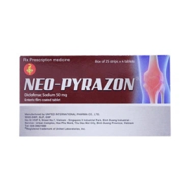 Thuốc Neopyrazon 50mg United giúp giảm đau, hạ sốt và kháng viêm (100 viên)