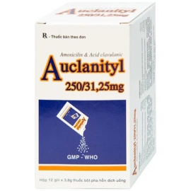 Thuốc Auclanityl 250/31.25mg Tipharco điều trị nhiễm khuẩn nặng đường hô hấp (12 gói)