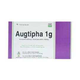 Thuốc kháng sinh Augmentin 1g Gsk điều trị ngắn hạn nhiễm khuẩn (2 vỉ x 7 viên)