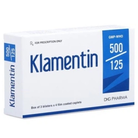 Thuốc Klamentin 500/125 điều trị viêm xoang, viêm tai giữa cấp (3 vỉ x 4 viên)