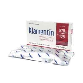 Thuốc Klamentin 875/125 DHG điều trị viêm xoang, viêm tai giữa cấp (2 vỉ x 7 viên)