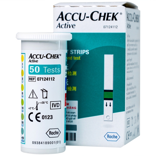  Que Thử Đường Huyết ACCU-CHECK ACTIVE (50 Que)