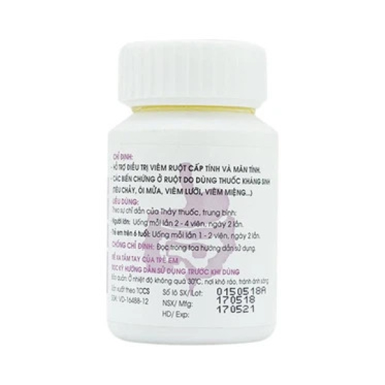 Thuốc Enteric Nadyphar điều trị viêm ruột cấp, mạn tính (100 viên)