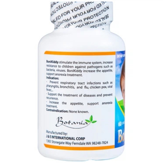 Viên uống BoniKiddy Botania kích thích hệ miễn dịch, bồi bổ cơ thể (60 viên)